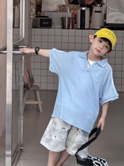 Quần Ngắn Jean Loang Khóa Trắng PL