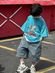 Quần Ngắn Jean Túi Hông AM