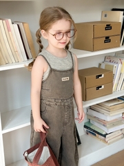 SET Dài Ba Lỗ & Quần Yếm Xám Peach