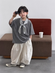 SD Áo Xám Dây+ Quần Kẻ MG
