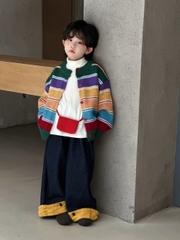 AD Cardigan Kẻ Nhiều Màu MGJ