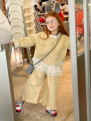 Set Dài Kaki Be Phối Voan YN Peach