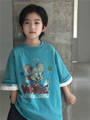 Áo Ngắn Chuột Xanh SN