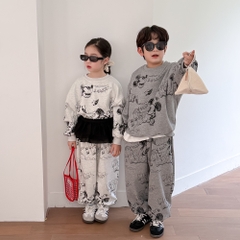 Set Dài Xám Nhạt Mkey KM