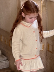 SN Áo Váy Len Kem Viền Cam Chengle