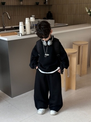 Set Dài Đen Khóa Ngực FS