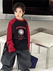 Áo Dài Đỏ Đen Hình Bóng SN