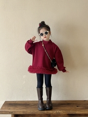 SD Áo Nỉ Đỏ+Legging Đen Dula