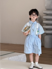 SN Áo Caro Quần Xanh Dương Kèm Đai YH