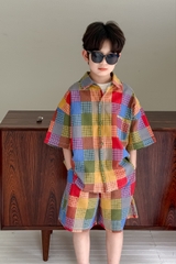 SN Sơ Mi Ô Vuông Màu KM