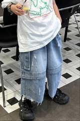 QN Jean Xanh Đắp Gối Ly