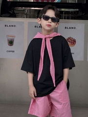 SN Áo Đen Quần Hồng Nón PL