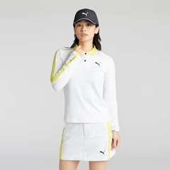 Áo Polo Puma Nữ Chính Hãng - Women's Golf Stretch Performance Long-Sleeve Polo Shirt- Màu Trắng | JapanSport 630584-03