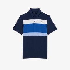 Áo Polo Gofl Lacoste Nam Chính hãng - Regular Fit Colorblock Golf  - Màu Navy Blue / Blue / White | JapanSport DH8954-51-8IQ