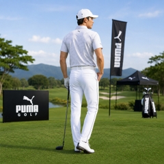 Quần Golf Puma Chính Hãng - PF Stretch Side Piping Ankle Pants - Màu Trắng | JapanSport 627657-03