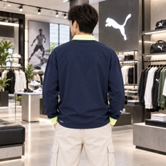 Áo Dài Tay Nam Puma Chính Hãng - PC Peach Stretch Smooth Relaxed Long Sleeve - Màu Deep Navy | JapanSport 630424-02