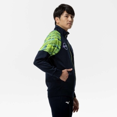 Áo Khoác Mizuno Chính Hãng - N-xt Warm-up Jacket - Màu Xanh lá/ Đen | JapanSport 32JCC210-14