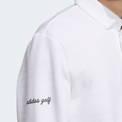 Áo Dài Tay Adidas Nam Chính Hãng - Monogram Long-Sleeve Polo Shirt -Xám Trắng | JapanSport JL7946