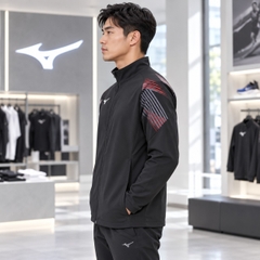 Áo Khoác Mizuno Chính Hãng - Move Cross Jacket - Màu Đen/Đỏ | JapanSport 62JC0011-09