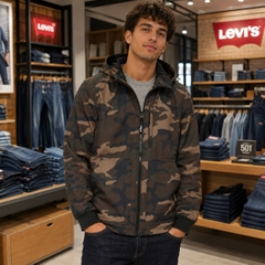 Áo Khoác Levi's Chính Hãng - Water-Resistant Soft Shell Trail Hoodie - Màu Rằn Ri | JapanSport LM2RP196 cfg