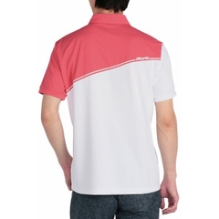 Áo Polo Mizuno Chính Hãng - Ice Touch Solar Cut Short Sleeve Zip-Up Shirt  - Màu Trắng/Đỏ | JapanSport E2MAC001-86