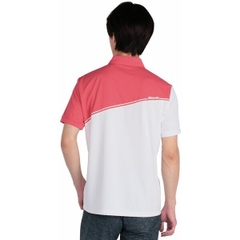 Áo Polo Mizuno Chính Hãng - Ice Touch Solar Cut Short Sleeve Zip-Up Shirt  - Màu Trắng/Đỏ | JapanSport E2MAC001-86