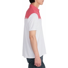Áo Polo Mizuno Chính Hãng - Ice Touch Solar Cut Short Sleeve Zip-Up Shirt  - Màu Trắng/Đỏ | JapanSport E2MAC001-86