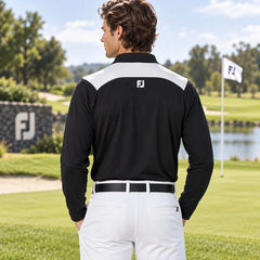 Áo Polo FOOTJOY Chính Hãng - High Stretch Long Sleeve Polo - Màu Đen | JapanSport 38593 FJ-F25-S04