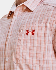 Áo sơ mi Under Armour Chính hãng - Áo tay ngắn kẻ caro Drift Tide 2.0 họa tiết Sandstorm - Màu nâu đất | JapanSport 1369304-280