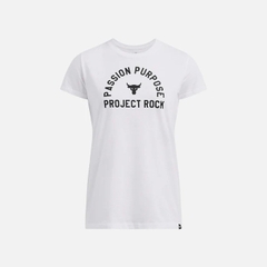 Áo phông Under Armour Nữ Chính hãng - Project Rock Payoff Short Sleeve - Màu Trắng | JapanSport 1389340-100