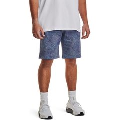 Quần Short Under Armour Chính Hãng - Mens Rival Fleece Printed Shorts - Màu Xanh | JapanSport 1376976-468