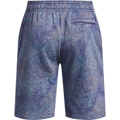 Quần Short Under Armour Chính Hãng - Mens Rival Fleece Printed Shorts - Màu Xanh | JapanSport 1376976-468