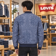 Áo Khoác Levi's Chính Hãng -  Levi's Mens Ma-1 Flight Varsity Jacket -Faded Blue Bandana  | JapanSport    LM2RN192-fbc
