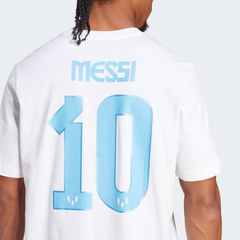 Áo Phông Adidas Nam Chính Hãng - Graphic T-shirt featuring Messi - Màu Trắng | JapanSport JJ1418