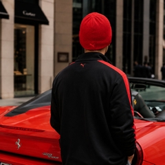 Mũ len Puma Chính Hãng - Scuderia Ferrari Logo Red Beanie - Màu Đỏ | JapanSport 025545-02