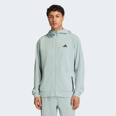 Áo Khoác Adidas Nam Chính Hãng - D4T WORKOUT FULL-ZIP HOODIE - Màu Xanh | JapanSport KA4824
