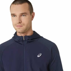 Áo Khoác Asics Chính Hãng - Hybrid Polyester Hooded Sweatshirt - Màu Xanh | JapanSport 2031E328-402