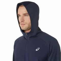 Áo Khoác Asics Chính Hãng - Hybrid Polyester Hooded Sweatshirt - Màu Xanh | JapanSport 2031E328-402