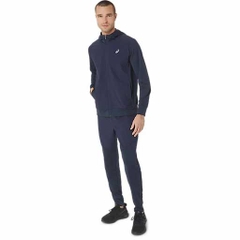 Áo Khoác Asics Chính Hãng - Hybrid Polyester Hooded Sweatshirt - Màu Xanh | JapanSport 2031E328-402