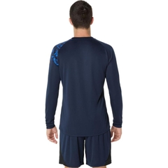 Áo Dài Tay Asics Chính Hãng - Unisex Topline Family  - Màu Xanh | JapanSport 2053A209-400