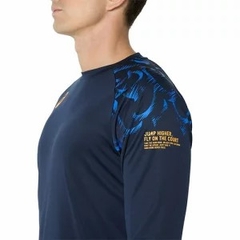 Áo Dài Tay Asics Chính Hãng - Unisex Topline Family  - Màu Xanh | JapanSport 2053A209-400
