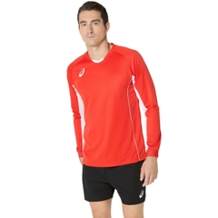 Áo Khoác Asics Chính Hãng - Asics long-sleeved indoor volleyball jersey - Màu Đỏ | JapanSport 2053A215-600