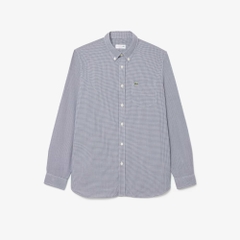Áo Sơ Mi Lacoste Chính Hãng - Gingham Poplin - Màu Ghi | JapanSport CH5621-51-522
