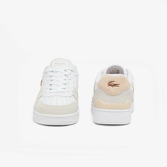 Giày Lacoste Nữ Chính Hãng - T-Clip Set Leather Sneakers - Màu Be | JapanSport 7-48SFA0043-1Y9