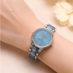 Đồng hồ Anne Klein Chính hãng - Resin Bracelet Watch - AK/1413LBSV - Màu Xanh | JapanSport