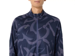 Áo Khoác Asics Chính Hãng -  Dry Graphic Stretch Knit Jacket- Màu xanh navy đậm.| JapanSport  2031E985-400