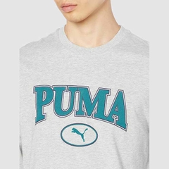 Áo Puma Nam Chính Hãng - Men's Short Sleeve Casual Squad LS Graphic T-Shirt - Màu Xám | JapanSport 678391-04