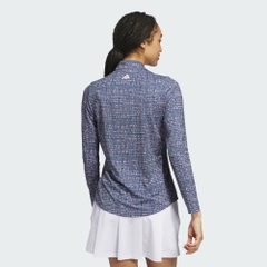Áo Khoác Adidas Nữ Chính Hãng - Ultimate365 Printed Quarter Zip Mock - Màu Xanh | JapanSport  IX1406