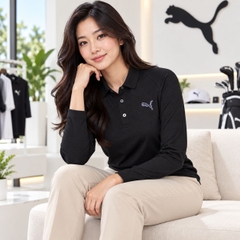 Áo Polo Dài Tay Nữ Puma Chính hãng -  Shadow Cat W ZIKU - Màu Đen  | JapanSport 638069-01