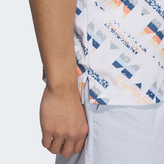 Áo Polo Adidas Nam Chính Hãng - AOP Short-Sleeve - Màu White / Multicolor | JapanSport JZ4363